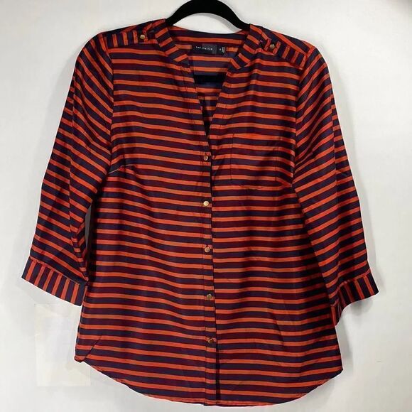 The Limited Tops - 3For$20 The Limited Red/Blue Striped Blouse size small